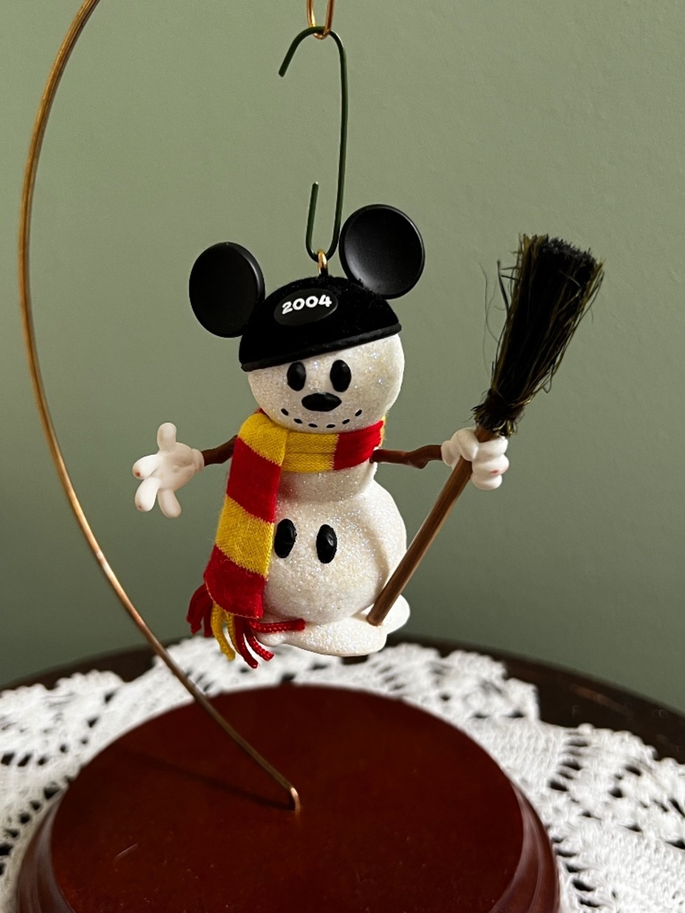 Hallmark Disney “Snow Sculpture” Mickey Mouse Ornament, 2004.